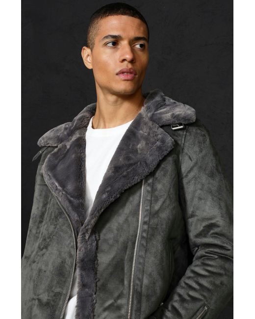 black fur suede jacket