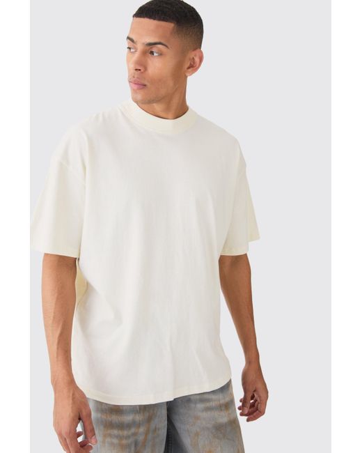 BoohooMAN Oversize T-Shirt mit 13 Totenkopf-Print in White für Herren
