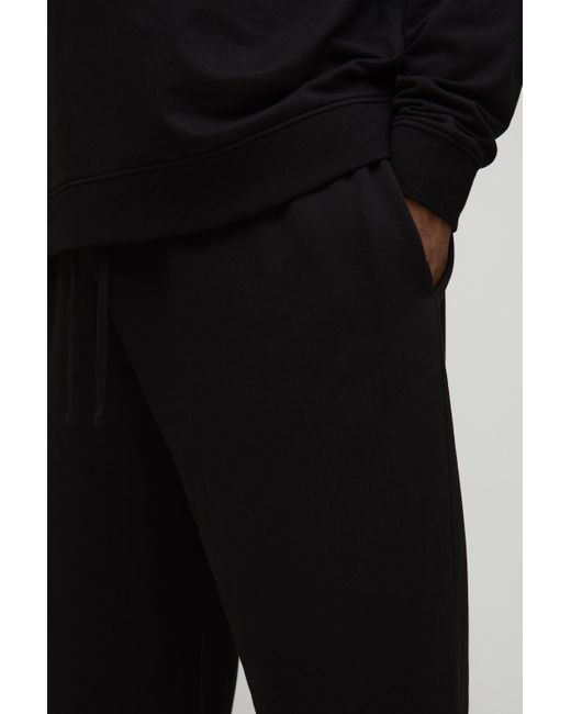 BoohooMAN Plus Oversize Basic Jogginghose in Black für Herren