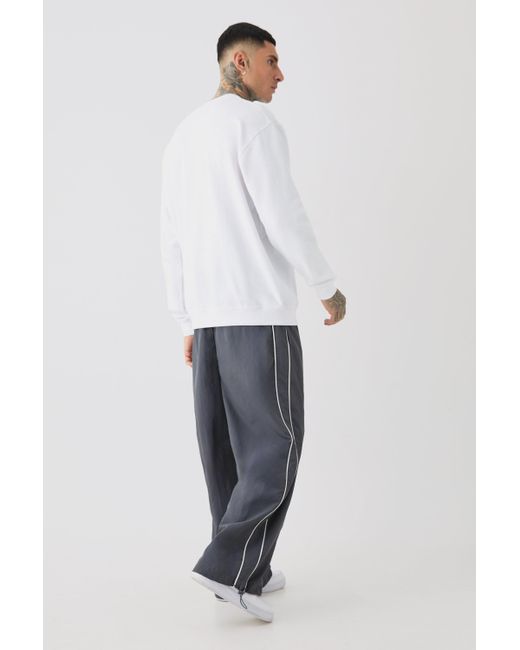 BoohooMAN White Tall Oversized Sweat for men