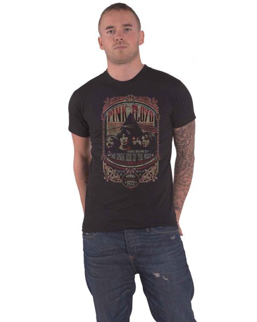 BoohooMAN Blue Pink Floyd Portsmouth 1972 T Shirt for men