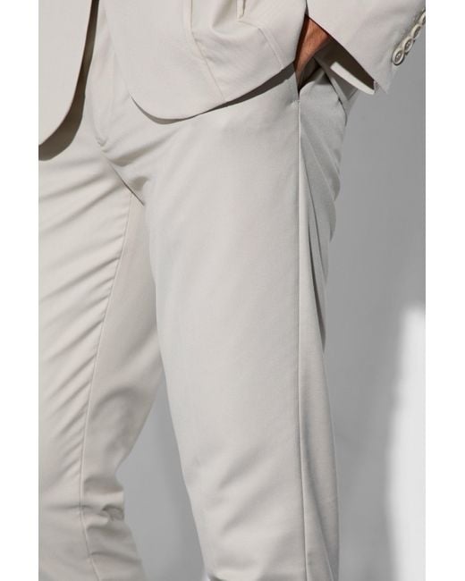 BoohooMAN Gray Skinny Fit Suit Pants for men