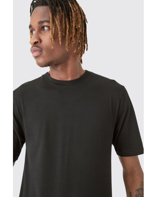 BoohooMAN Black Tall Basic Muscle Fit T-shirt for men