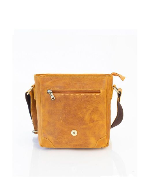 BoohooMAN Multicolor Primehide 'columbia' Leather Buckle Messenger Bag for men