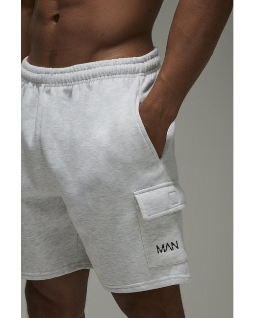 BoohooMAN Man Active 7inch Cargo-Shorts in Gray für Herren