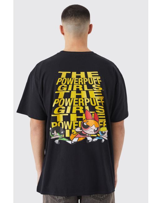 Boohoo Black Oversized Powerpuff Girls License T-shirt