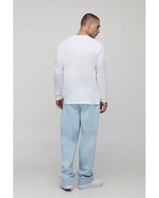 BoohooMAN Blue Basic Straight Leg Jogger for men
