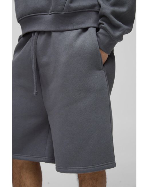 BoohooMAN Oversize Basic Shorts in Gray für Herren