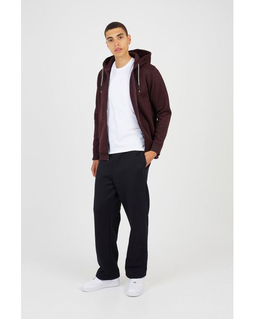BoohooMAN Red Brave Soul Zip Through Hoodie for men