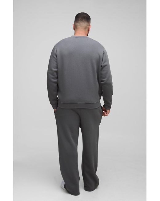 Plus Basic Straight Leg Joggers Boohoo de color Black