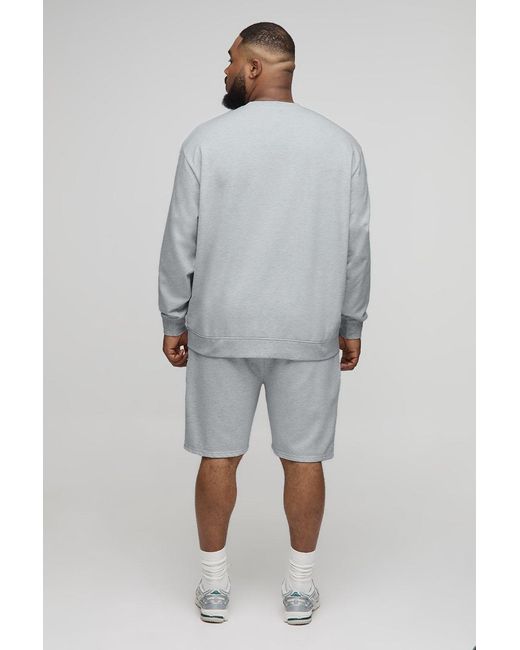 Boohoo White Plus Lightweight Loopback Slim Fit Basic Shorts