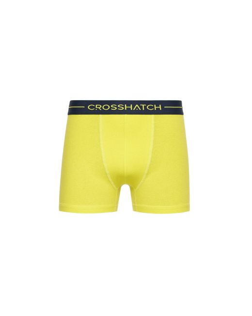 BoohooMAN Yellow Crosshatch Warbler Boxers 3pk for men