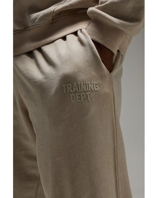 BoohooMAN Green Active Training Dept Washed Oversized Sweatpants for men
