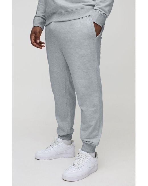 BoohooMAN Plus Basic Skinny Jogginghose in White für Herren