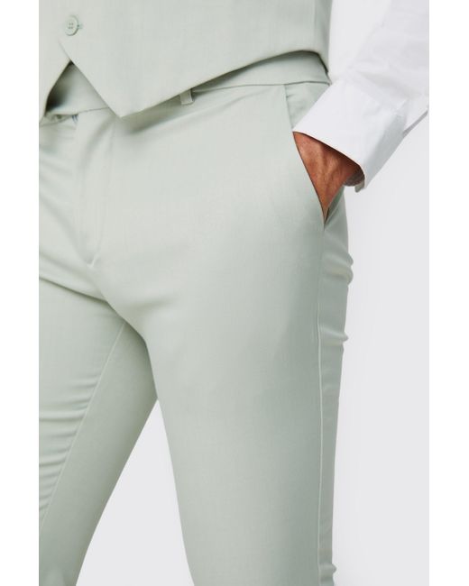 BoohooMAN Textured Skinny Fit Suit Trousers in Multicolor für Herren