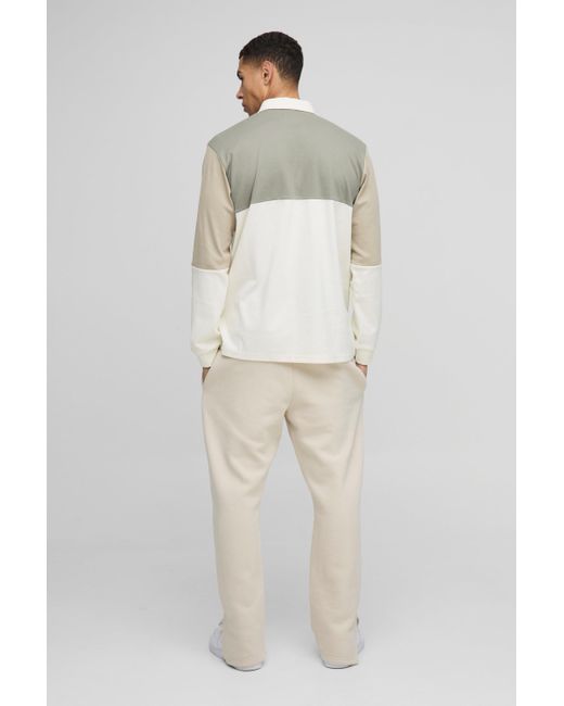 Polo Man De Rugby Con Colores En Bloque Boohoo de color Natural