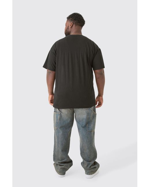 BoohooMAN Gray Plus Multi Fanta Printed Licensed T-shirt In Black for men