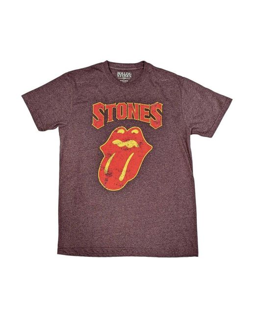 BoohooMAN Red The Rolling Stones Gothic Text T-shirt for men