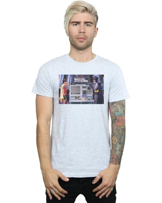 BoohooMAN White Dc Comics Batman Tv Series Batcomputer T-shirt for men