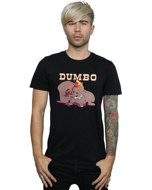 BoohooMAN Black Disney Dumbo Timothy ́s Trombone T-shirt for men