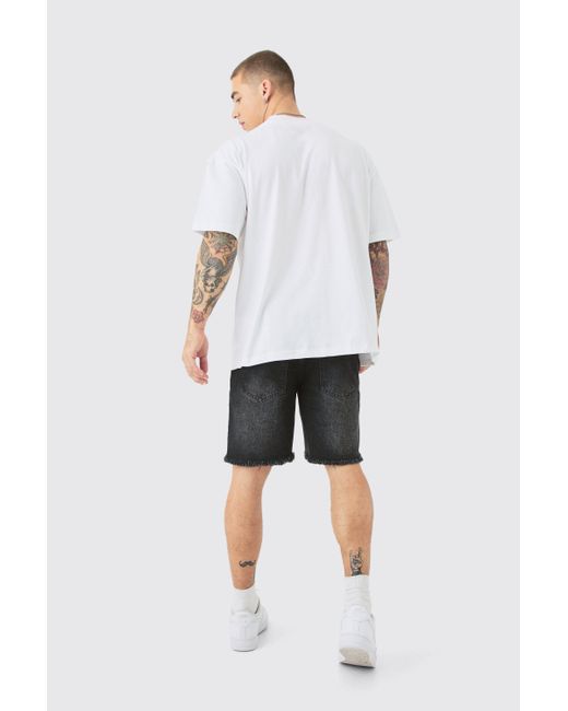 BoohooMAN White Oversized Limited Heavy T-shirt for men