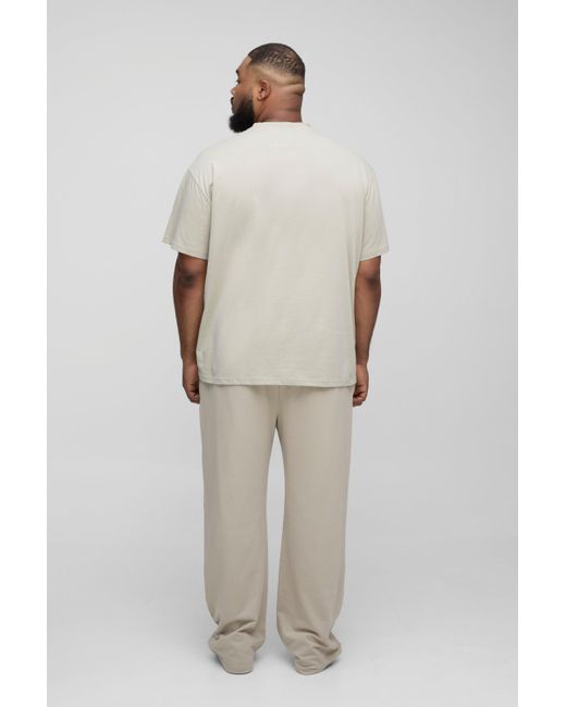 BoohooMAN Green Plus Lightweight Straight Fit Basic Sweatpants for men