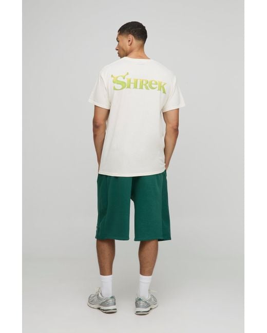 Boohoo Natural Ecru Oversized Shrek License Printed T-Shirt