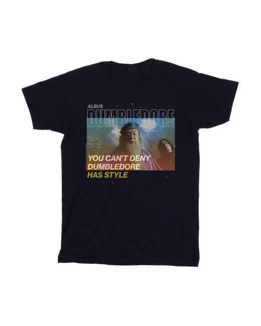 BoohooMAN Blue Harry Potter Dumbledore Style T-shirt for men