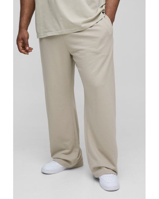 BoohooMAN Green Plus Lightweight Straight Fit Basic Sweatpants for men
