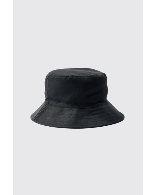 BoohooMAN Schwarzer Basic Anglerhut in Black für Herren