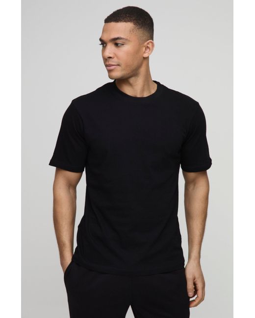 BoohooMAN 2er-Pack Basic Rundhals T-Shirts in Black für Herren