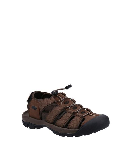BoohooMAN Brown Hush Puppies Peru Sandal for men