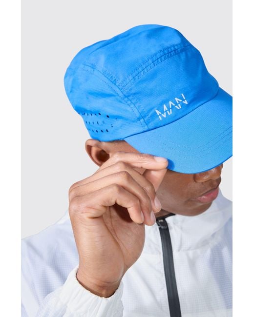 Boohoo Blue Active Perforated Reflective Cap