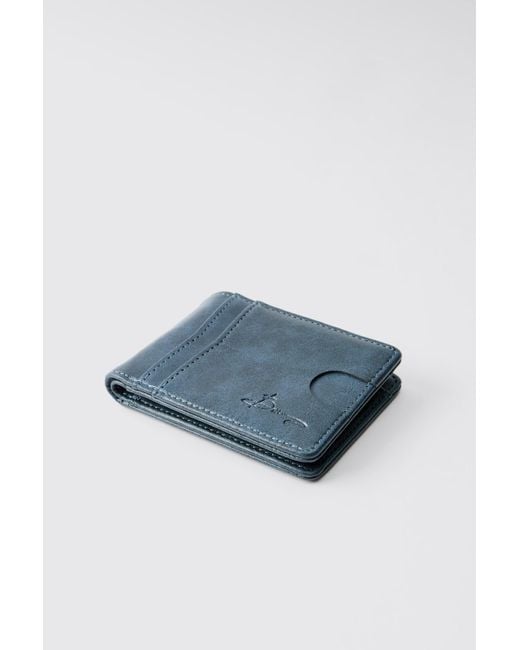 BoohooMAN Geprägter BM Signature Kartenhalter in Blue für Herren