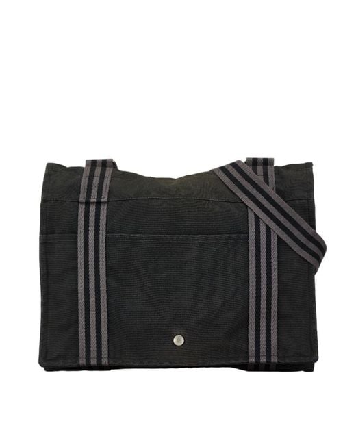 BoohooMAN Hermes Preloved Canvas Shoulder Bag Casual Style Unisex - Black for men