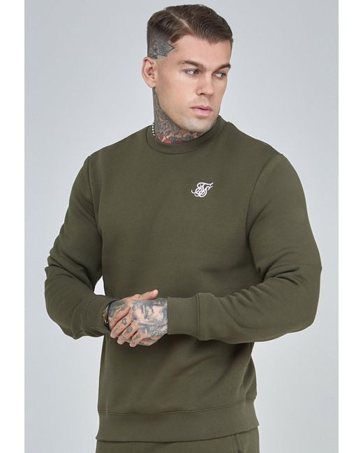 BoohooMAN Green Siksilk Essentials Sweater for men