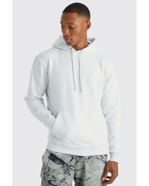 Mens white slim store fit hoodie