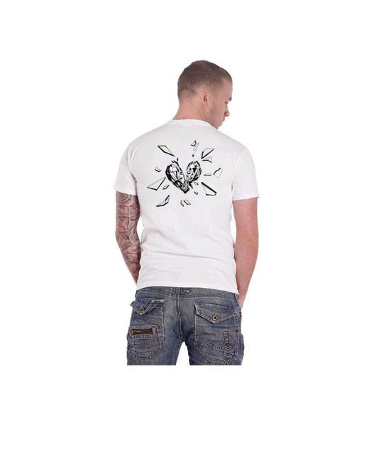 BoohooMAN White The Rolling Stones Hackney Diamonds Tongue Outline T Shirt for men