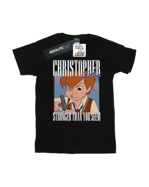 BoohooMAN Black Disney Winnie The Pooh Christopher Robin Montage T-shirt for men