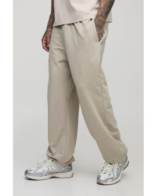 BoohooMAN Tall Oversize Basic Jogginghose in Natural für Herren