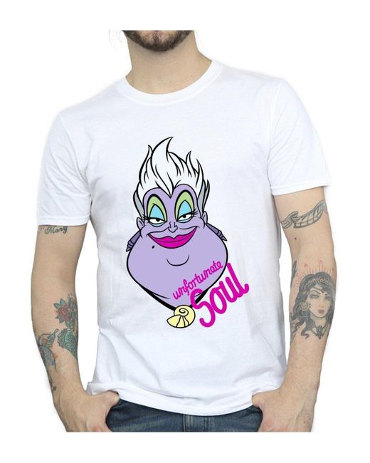 BoohooMAN Gray Disney Villains Ursula Unfortunate Soul T-shirt for men