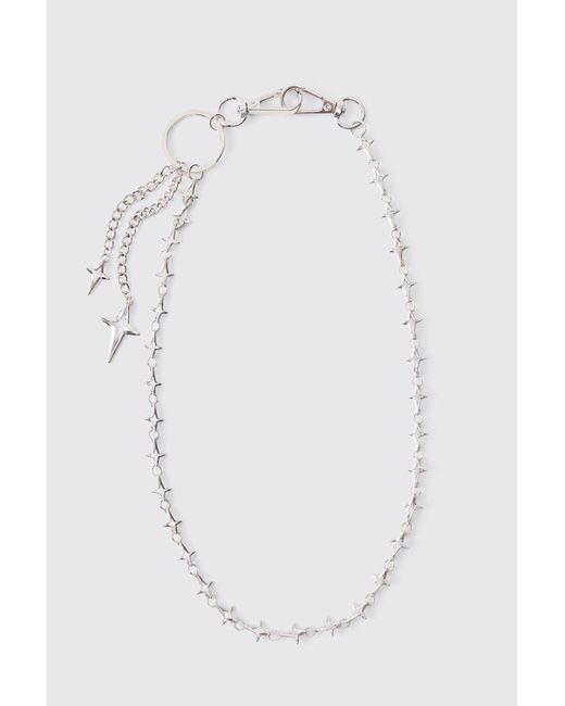 BoohooMAN Star Jean Chain in Blue für Herren