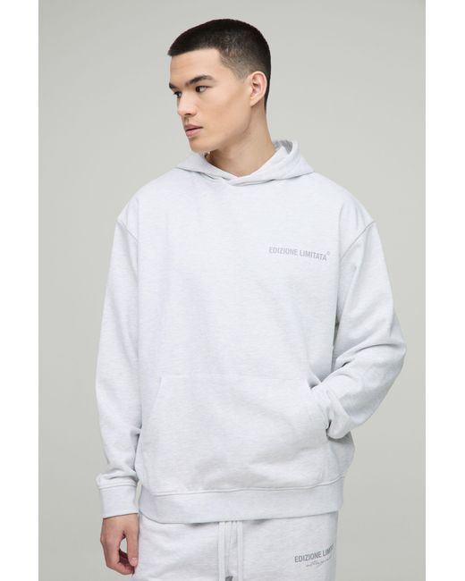 Sudadera Oversize Gruesa Con Capucha Y Cremallera 1/4 Edizione Limitata Boohoo de color White