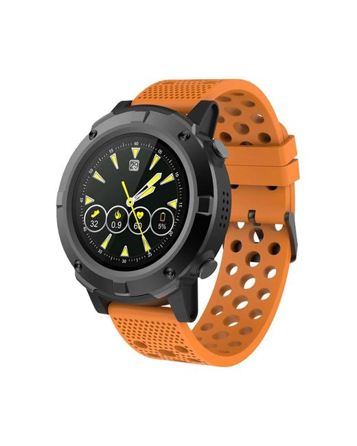 BoohooMAN Orange Denver Smart Watch Bluetooth Gps Fitness Tracker Heart Rate Waterproof Notification for men