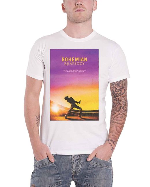 BoohooMAN Pink Queen Bohemian Rhapsody Movie Logo T Shirt for men