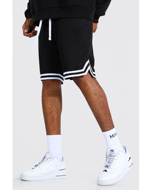 BoohooMAN Tall Mesh Basketball-Shorts mit Streifen in Schwarz für Herren |  Lyst DE