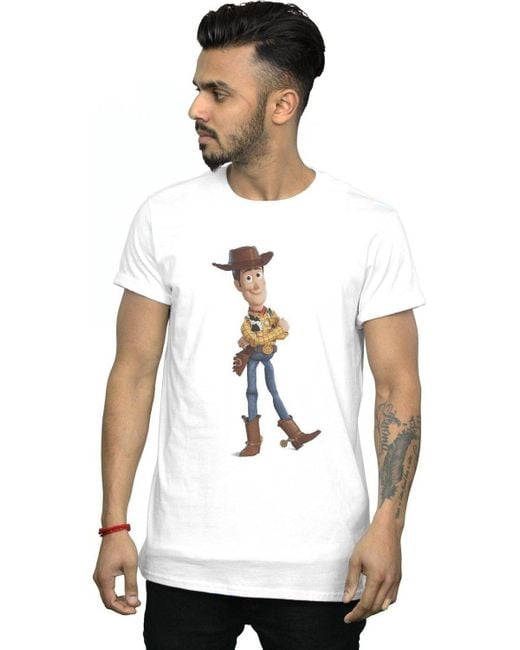 BoohooMAN White Disney Toy Story 4 Sherrif Woody T-shirt for men