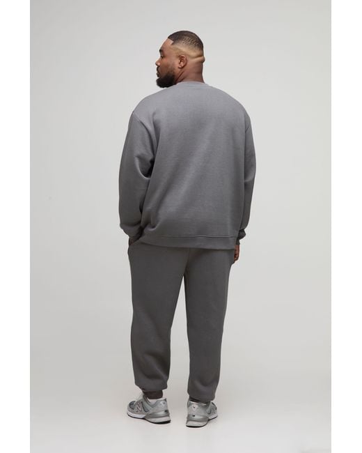 BoohooMAN Black Plus Basic Regular Fit Jogger for men
