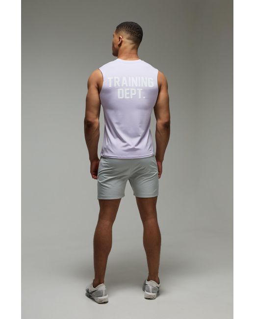 BoohooMAN Man Active Performance Trainings Dept Shorts in Gray für Herren