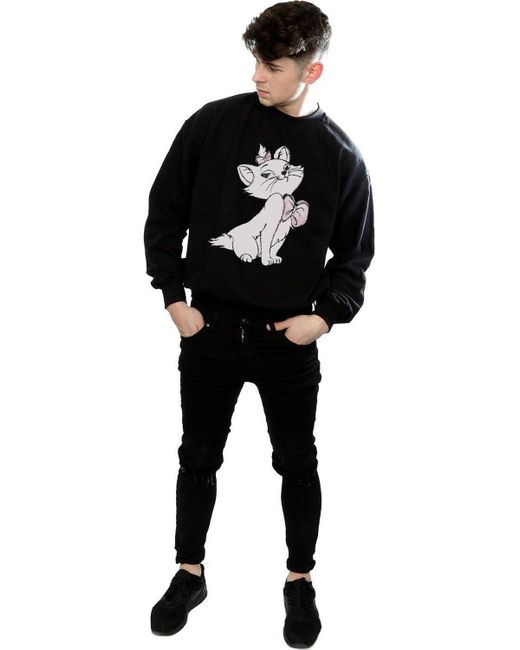 BoohooMAN Black Disney Aristocats Marie Sweatshirt for men